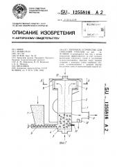 Топочное устройство для сжигания отходов (патент 1255816)