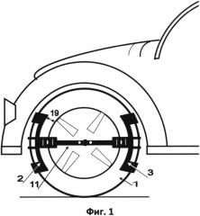 Модульное устройство противоскольжения и пробуксовки автоколёс (патент 2654715)