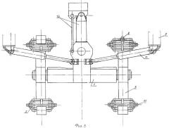 Подъемно-рихтовочный агрегат путевой машины (патент 2265689)