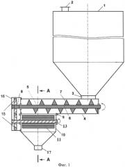 Бункер-питатель со шнековой выгрузкой и устройством измельчения (патент 2554919)