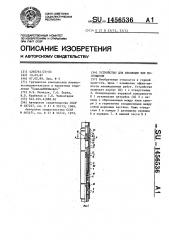 Устройство для изоляции зон поглощения (патент 1456536)