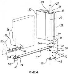 Механизм для установки двери или другого аналогичного закрывающего устройства с вращательным и поступательным перемещением (патент 2539674)