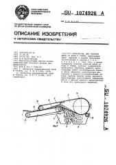 Устройство для очистки щепы от коры и гнили (патент 1074926)