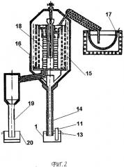 Электролизер для извлечения индия из индийсодержащего расплава в виде конденсата из вакуумной печи (патент 2490375)