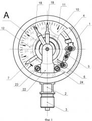 Манометр сигнализирующий с электронными датчиками (патент 2390740)