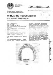 Способ крепления горной выработки (патент 1425334)