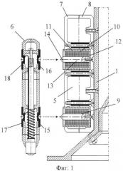 Функциональная структура электромагнитных фиксаторов диагностических и хирургических корпусов выдвижной крышки тороидальной хирургической робототехнической системы (вариант русской логики - версия 1) (патент 2563743)