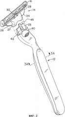 Бритвенная система, содержащая ручку и сменный картридж (патент 2333096)