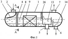 Разделитель несмешивающихся жидкостей легкой и тяжелых фаз с разной плотностью (патент 2456051)