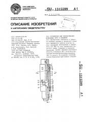 Устройство для отворачивания бурильных труб в скважине (патент 1315599)