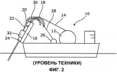 Зажим для размещения одного элемента на другом для подводной укладки по меньшей мере двух протяженных элементов с размещением одного элемента на другом (патент 2578014)