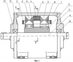 Бесконтактная индукторная вентильная электрическая машина с электромагнитным возбуждением (патент 2277284)