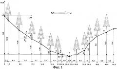 Способ проведения измерений для определения профиля лесного оврага (патент 2416193)