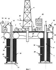 Морская буровая платформа (патент 2484205)