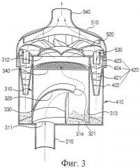 Многоступенчатое пылеулавливающее устройство (патент 2318425)