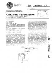 Стенд для поверки и настройки шахтных сигнализаторов метана (патент 1263886)