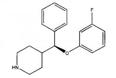 4-[(3-фторфенокси)фенилметил]пиперидин метансульфонат:применение, способ синтеза и фармацевтические композиции (патент 2412169)