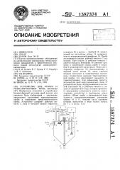 Устройство для отбора и транспортировки проб пульпы (патент 1587374)