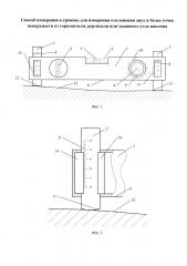 Способ измерения и уровень для измерения отклонения двух и более точек поверхности от горизонтали, вертикали или заданного угла наклона (патент 2606930)