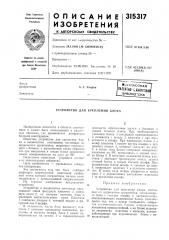 Устройство для крепления блока (патент 315317)