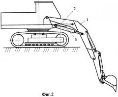Устройство уравновешивания рабочего оборудования стреловой машины (патент 2280737)