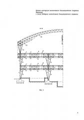 Несущая конструкция многоэтажного большепролетного сооружения (варианты) и способ возведения многоэтажного большепролетного сооружения (патент 2596228)