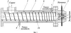 Экструдер для производства колечек с начинками (патент 2558445)