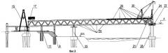 Способ монтажа сквозных неразрезных пролетных строений мостов (варианты) (патент 2270287)