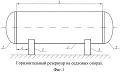 Горизонтальный резервуар на седловых опорах (патент 2530957)