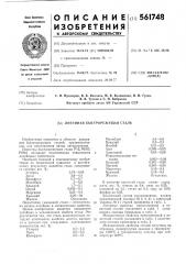 Литейная быстрорежущая сталь (патент 561748)