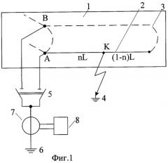 Способ определения расстояния до места однофазного замыкания на землю в электрической сети (патент 2258233)
