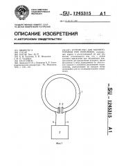 Устройство для магнетотерапии при переломах (патент 1245315)