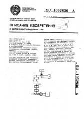 Устройство для управления бойлерной установкой (патент 1052836)