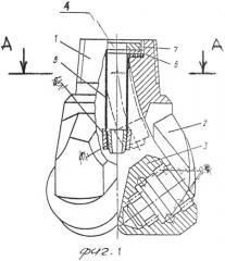 Буровое шарошечное долото (патент 2555851)