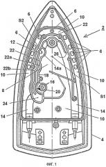 Устройство подошвы для паровой глажки и устройство для паровой глажки (патент 2474634)