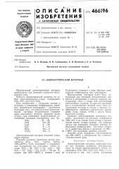 Диэлектрический материал (патент 466196)
