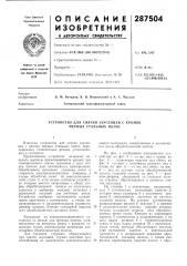 Устройство для снятия заусенцев с кромок мерных стальнб1х полос (патент 287504)