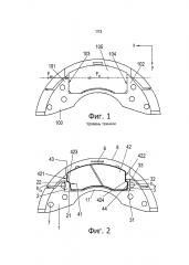 Дисковый тормоз автотранспортного средства и тормозная накладка (патент 2606525)