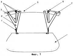 Конструкция крепления компонентов внутреннего оборудования в пассажирском салоне самолета (патент 2433066)