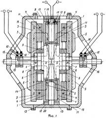Униполярный бесколлекторный торцовый генератор постоянного тока (патент 2284629)