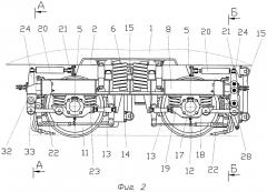 Четырехосное железнодорожное тяговое транспортное средство (варианты) (патент 2320506)
