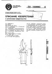 Секатор (патент 1020065)