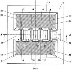 Интегральный преобразователь давления с тремя жесткими центрами (патент 2469436)