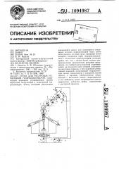 Стенд для ресурсных испытаний гидроцилиндров (патент 1094987)