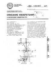 Устройство для наполнения тары сыпучим материалом (патент 1402487)