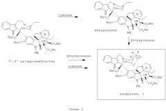 Фторированные производные катарантина, их получение и применение в качестве прекурсоров димерных алкалоидов vinca (патент 2448957)