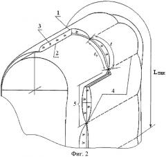 Конструкция теплозащитного пакета с горизонтальным простегиванием переменной асимметрии (патент 2387349)