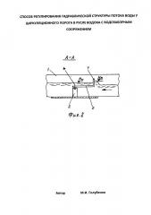 Способ регулирования гидравлической структуры потока воды у циркуляционного порога в русле водотока с водозаборным сооружением (патент 2661748)
