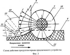 Накладной шнуровой заряд для локализации низовых лесных и степных пожаров (патент 2496539)