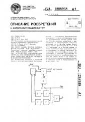 Устройство формирования сигнала для калибровки диапазона девиации частоты несущей в видеомагнитофоне (патент 1288938)